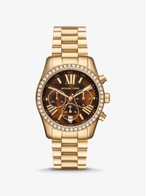 lexington watch michael kors|lexington pavé gold tone watch.